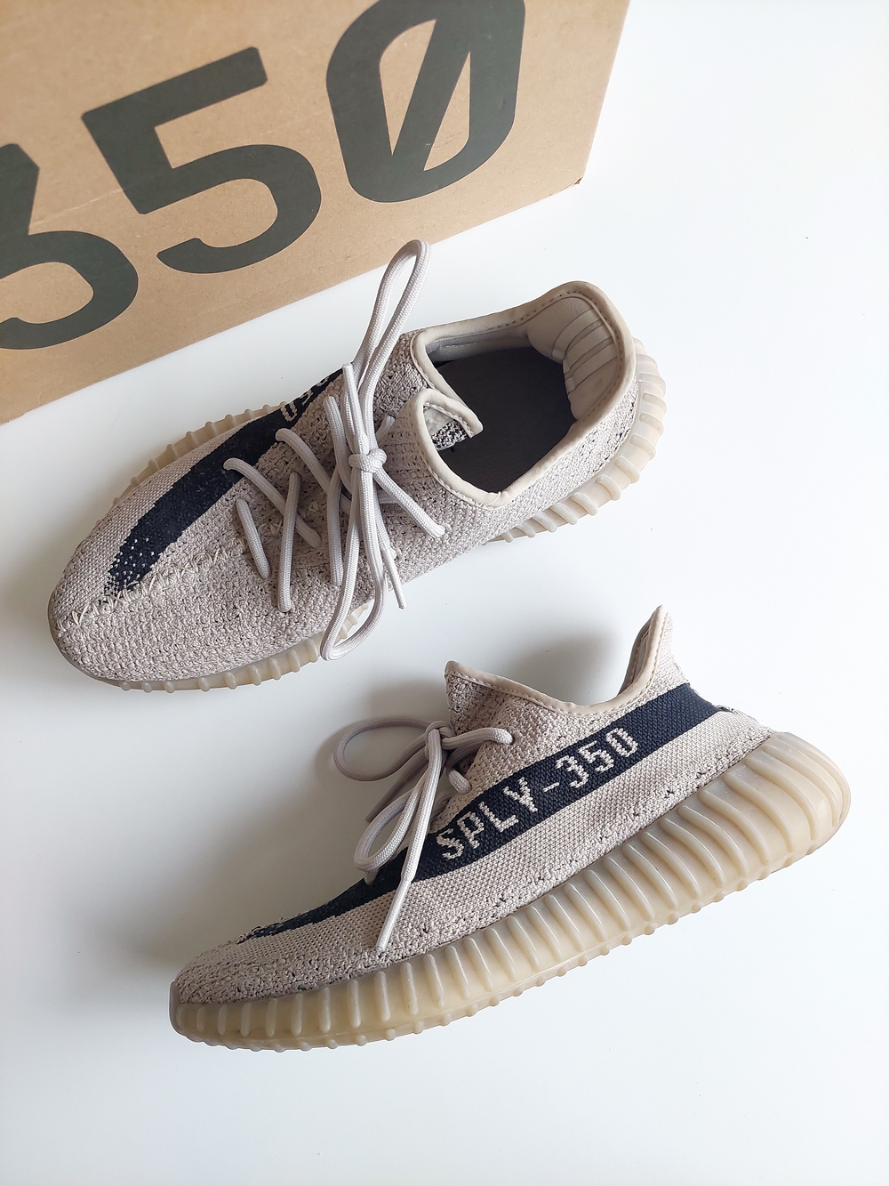 Adidas Yeezy Boost 350 V2 Sneakers Men's US 8.5 Casual Shoes Stone/Black Fashion